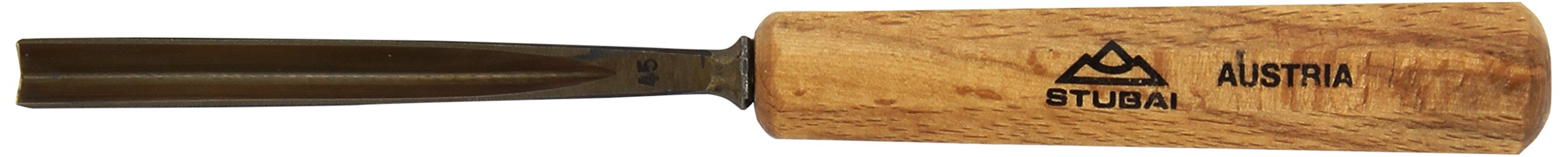 Stubai 524508 typ 45 dłuto do rzeźbienia w drewnie z drewnianym uchwytem, złoty/beżowy, 8 mm