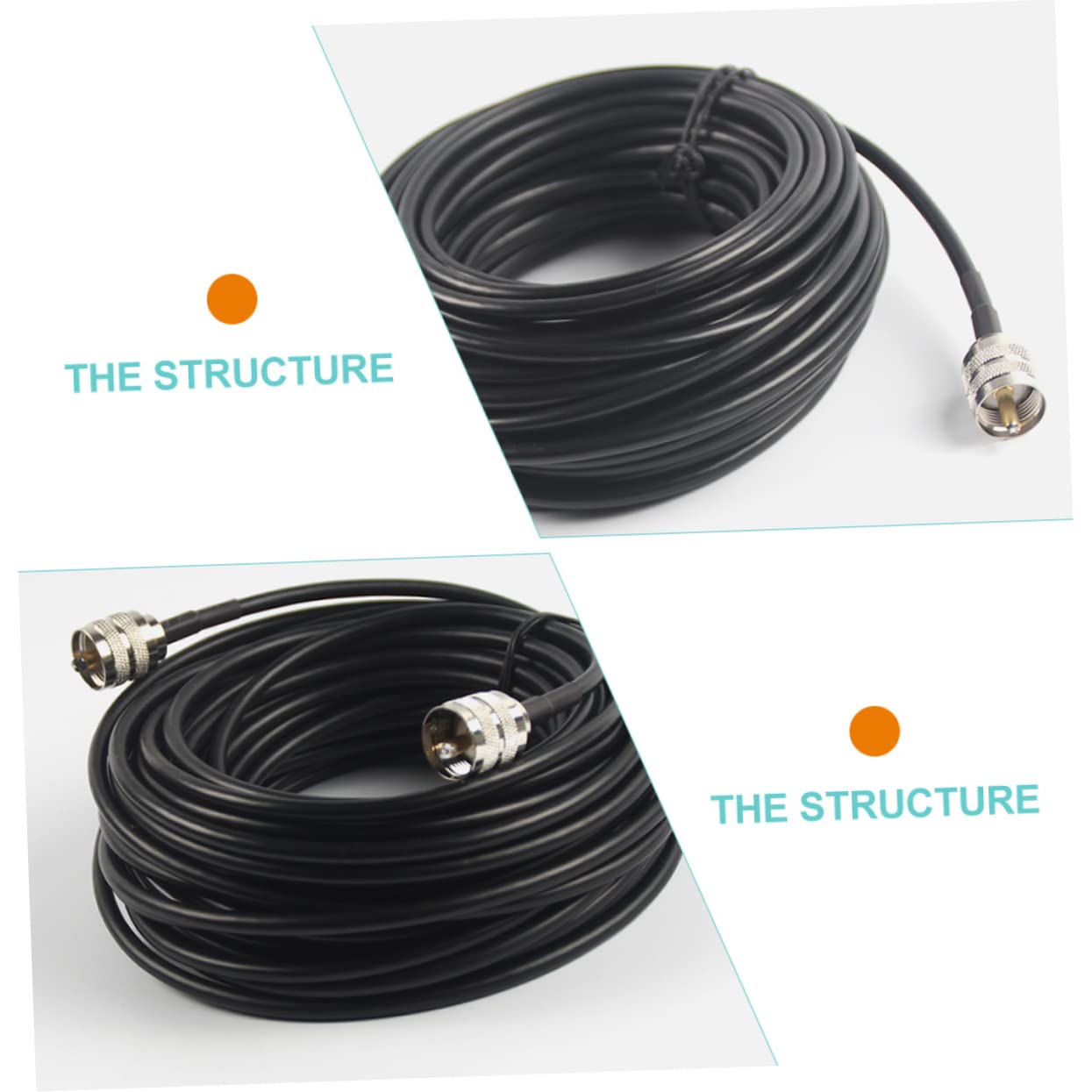 NUOBESTY Coassiale Jumper Uhf Uhf Connettore Rame Bassa Perdita Connessione Affidabile Dispositivo Radio Antenna Ricetrasmittente Radio Amatoriale Misuratore Trasmettitore