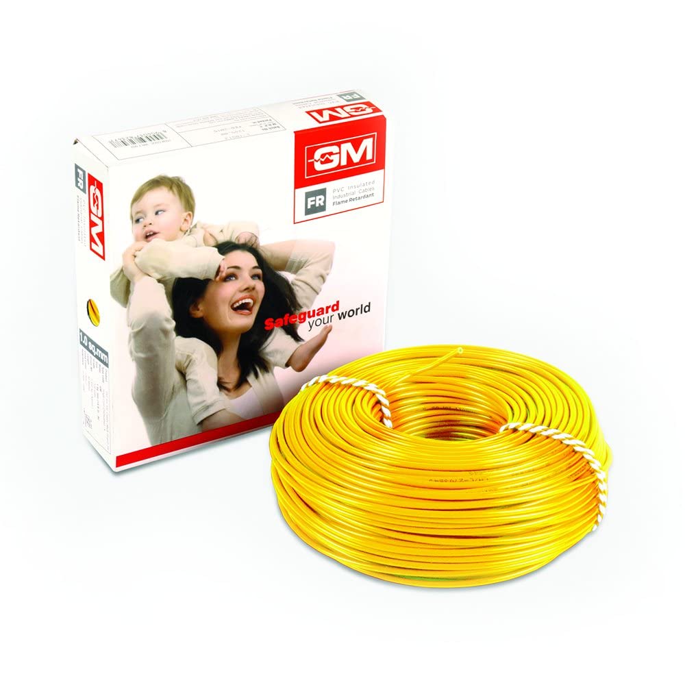 GM Flame Retardant Wire 1.5 Sq mm - 45 Meter Yellow PVC Insulated Copper Cable for House Wiring, Industrial & Automotive Use — Amazon image 18