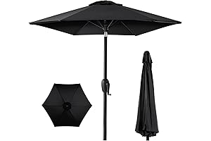 Best Choice Products 7.5ft Black Outdoor Umbrella