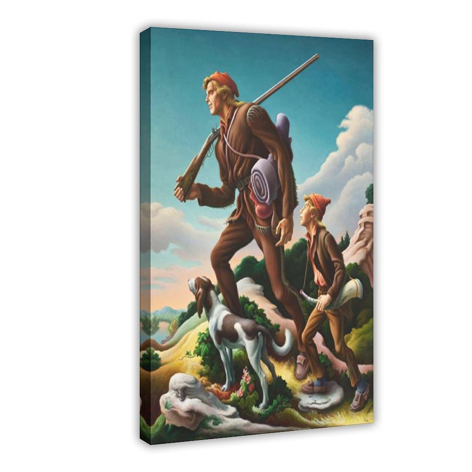 WCYB The Kentuckian by Thomas Hart Benton Prints Posters Canvas Deco Paintings Wall Art For Office Living Room Frame 20" L X 30" W
