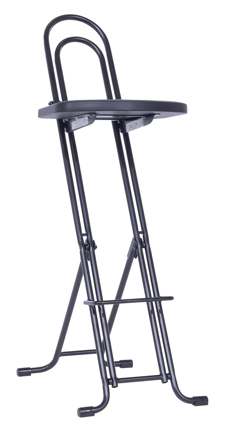 Vestil CPRO-800LP Steel Height Ergonomic Worker Chairs 18.5 In. to 35 In. 220 Lb. Capacity Black
