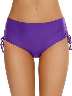 Bonneuitbebe Women's High Waisted Swim Bottoms Tie Side Swimsuit Bikini Briefs Bathing Suit Bottoms