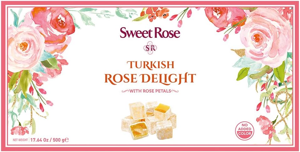 Kenko Back Sweet Rose Turkish Rose Delight with Rose Petals (No Added Color) 17.64 Oz