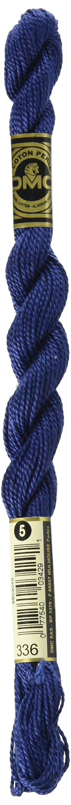Dmc Pearl Cotton Skein Size 5 27.3Yd-Navy Blue Blue,White