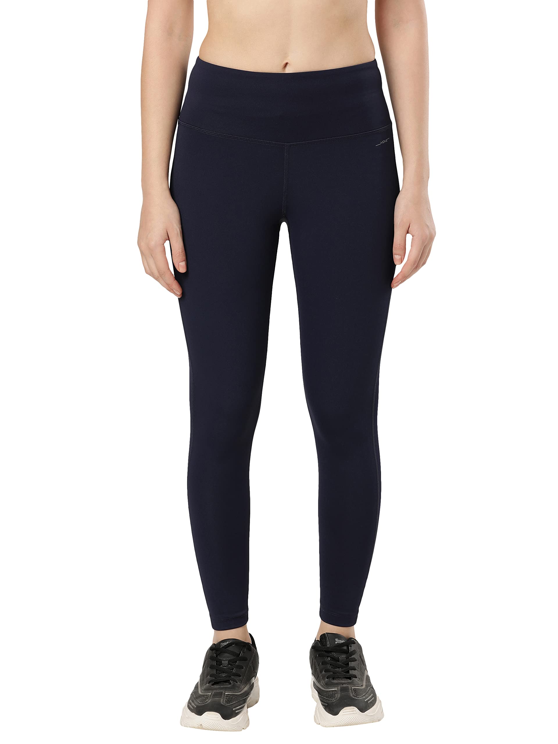 Women's Microfiber Elastane Stretch Performance 7/8th Leggings with Back Waistband Pocket and Stay Dry Technology_Style_MW68_Peacoat_XL-image-38