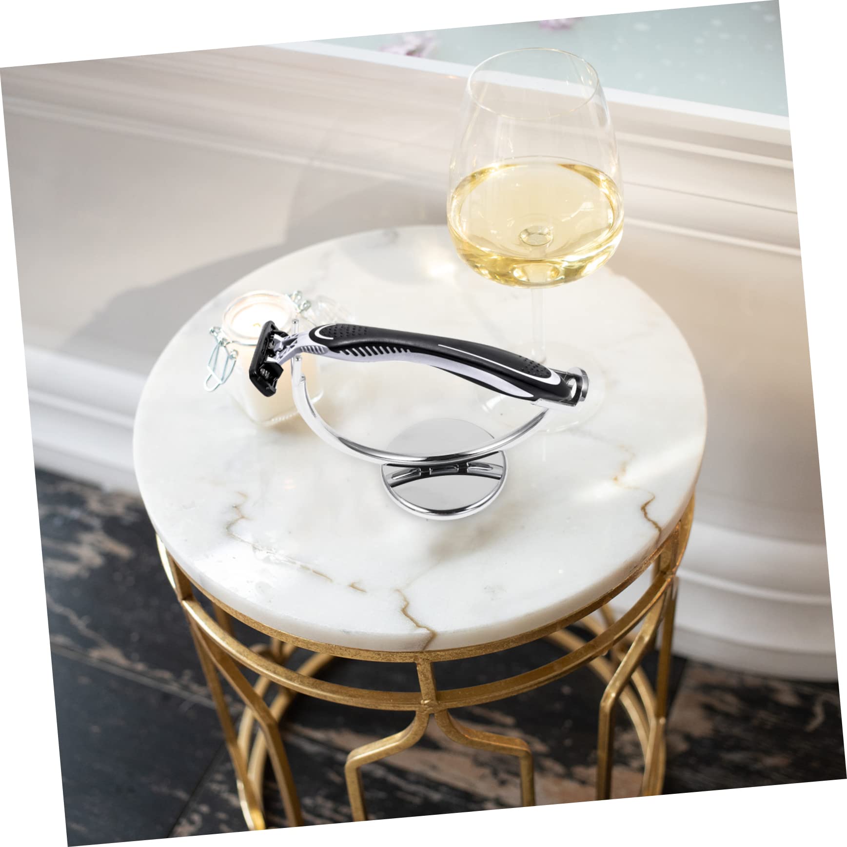 Angoily 2pezzi Supporto Per Rasoio Da Bagno Organizer Pratico Per Rasoio Stand Decorativo Per Rasoi Da Uomo Design Resistente e Anti-scivolo Soluzione Per La Rasatura Quotidiana