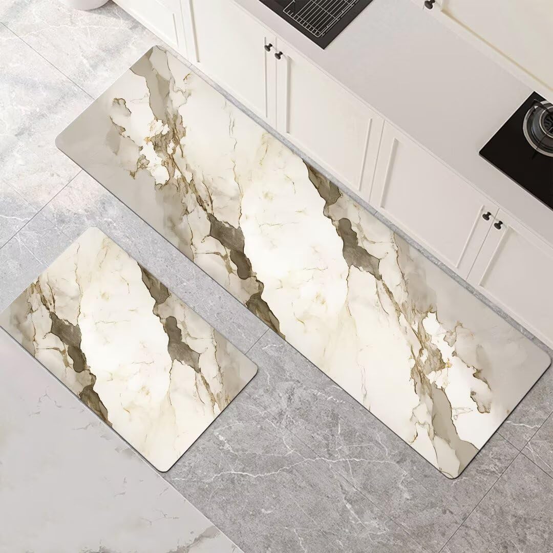 Alfombra cocina antideslizante lavable, pack de 2 piezas para evitar resbalones en el hogar