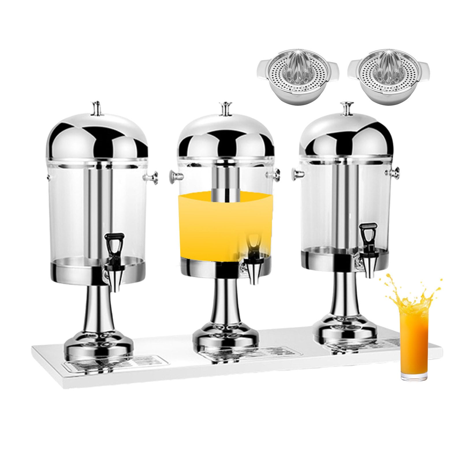 asdchZen Beverage Dispenser & Commercial Juice Dispensers & Chillers & Water Fountains & Stainless Steel Cold Drink Machine & Self-Service Drink Dispenser For Restaurants,Gold
