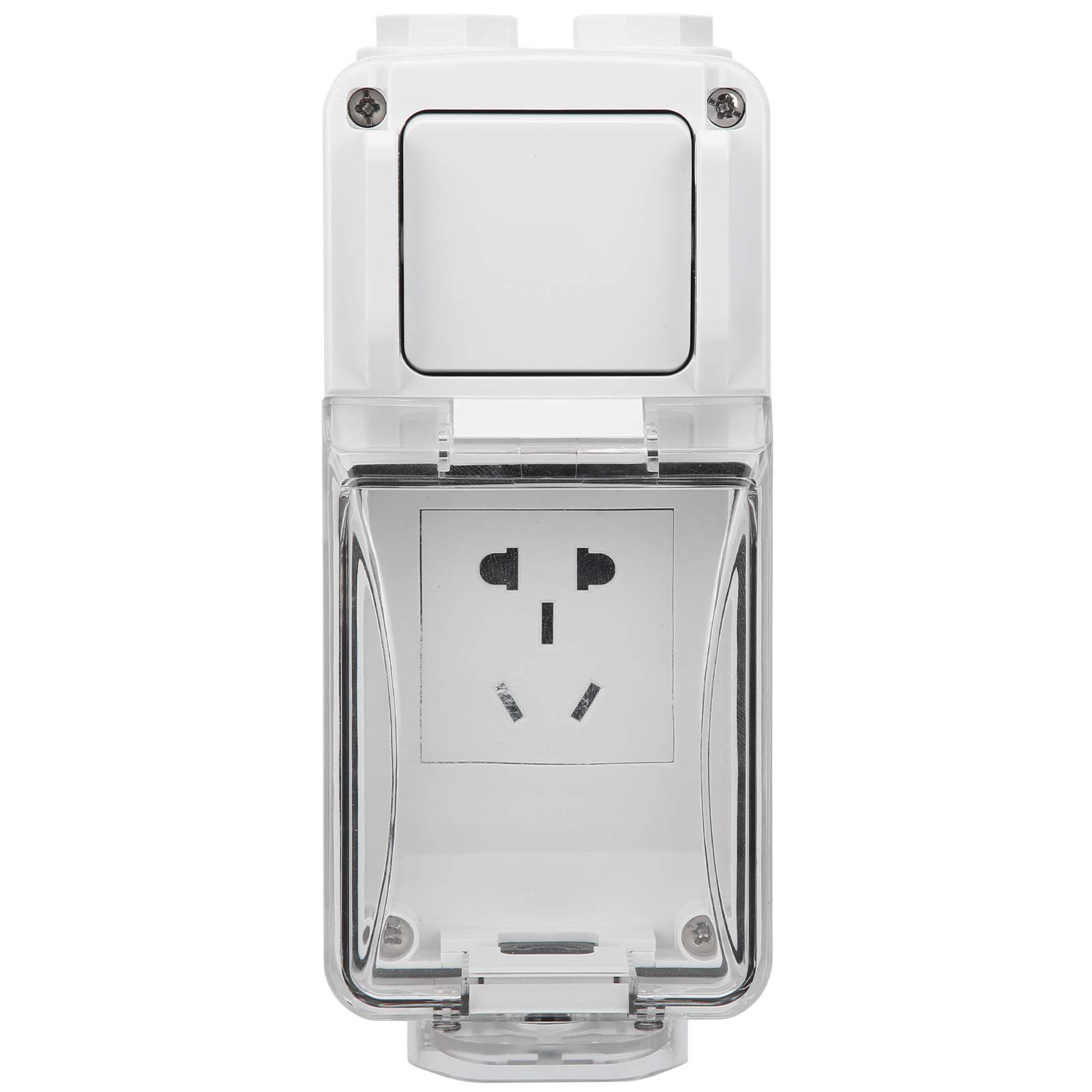 Generic Outdoor Socket, Stable Performance 3 Holes Wall Socket Built‑in Lock Catch Convenient for Family for Balcony Garden, Bathroom, Kitchen'-image-42