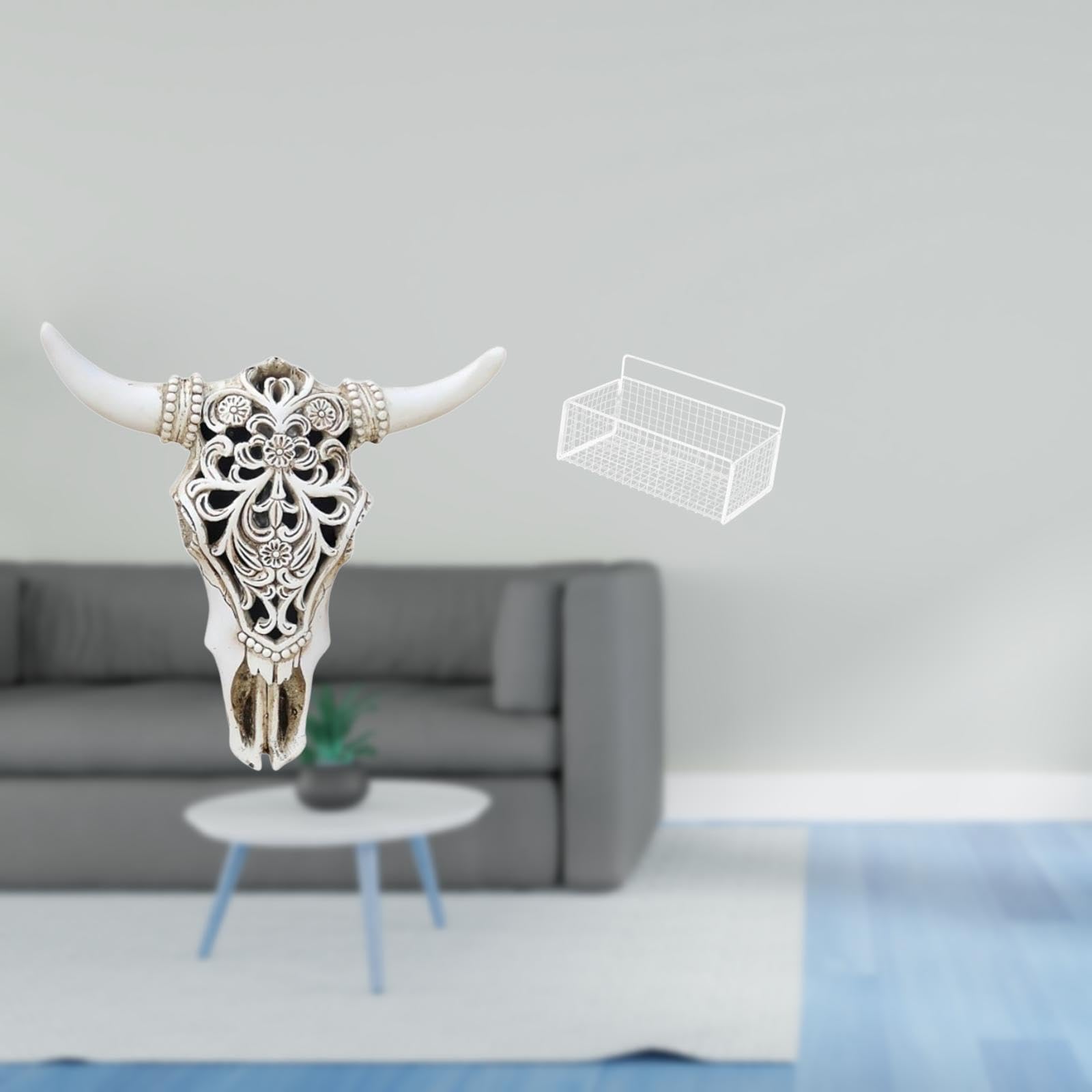 Enakshi® Tribal Bull Head Wall Hanging Sculpture Ornament for Office Farmhouse Bedroom Cow Head Wall Decor Art Craft for Wall Hanging|Home & Garden | Home Decor | Figurines-image-16