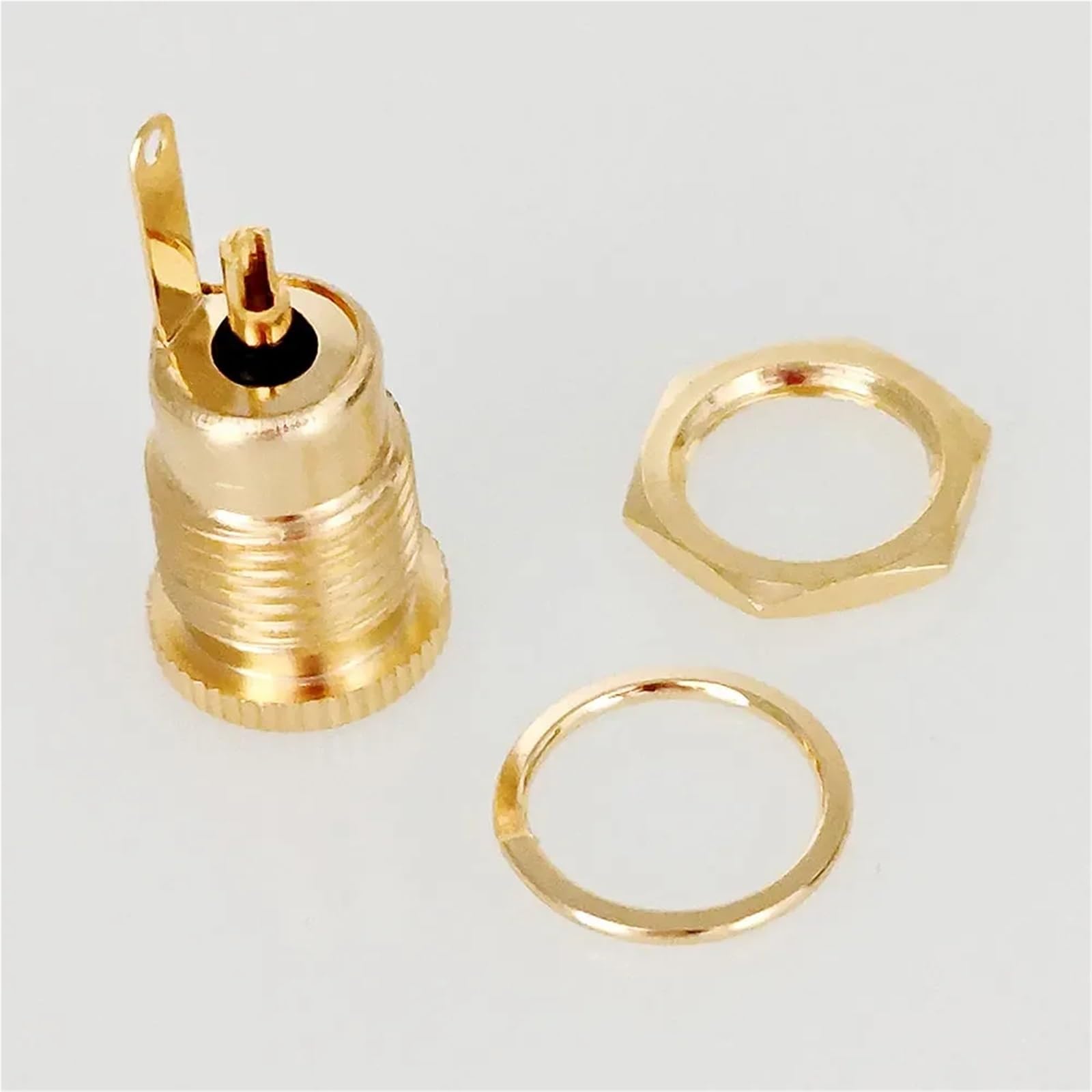 Jack di alimentazione CC, 50 pezzi, 30 V 20 A, connettori CC ad alta corrente, 5,5 x 2,1 mm, 5,5 x 2,5 mm, presa jack femmina da 2,5 mm, adattatore per auto, computer portatili, lettori MP3 (5,5 x 2,1