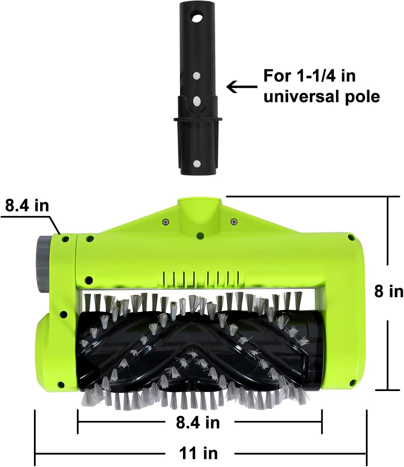 Sepetrel Handheld Electric Pool Brush Head for Cleaning Walls,Portable & Rechargeable Cordless Inground/Above Ground Swimming Pool Scrub Brushes SP251