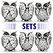 Rockin Owl Statue Home Décor Owls Figurine Family Set of 3 Cute Owl Lovers Black & White Gifts for Mom, Zen Mood Gifts, See Hear Speak No Evil, Nice Home Office Decoration, Positive Vibes