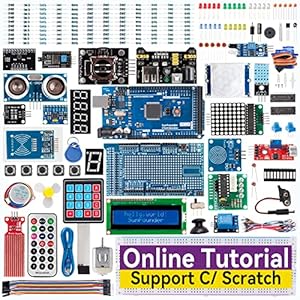 SUNFOUNDER Project The Most Complete Electrnoics Starter Kit Compatible with Arduino Mega R3 Nano, 73 Tutorials Included