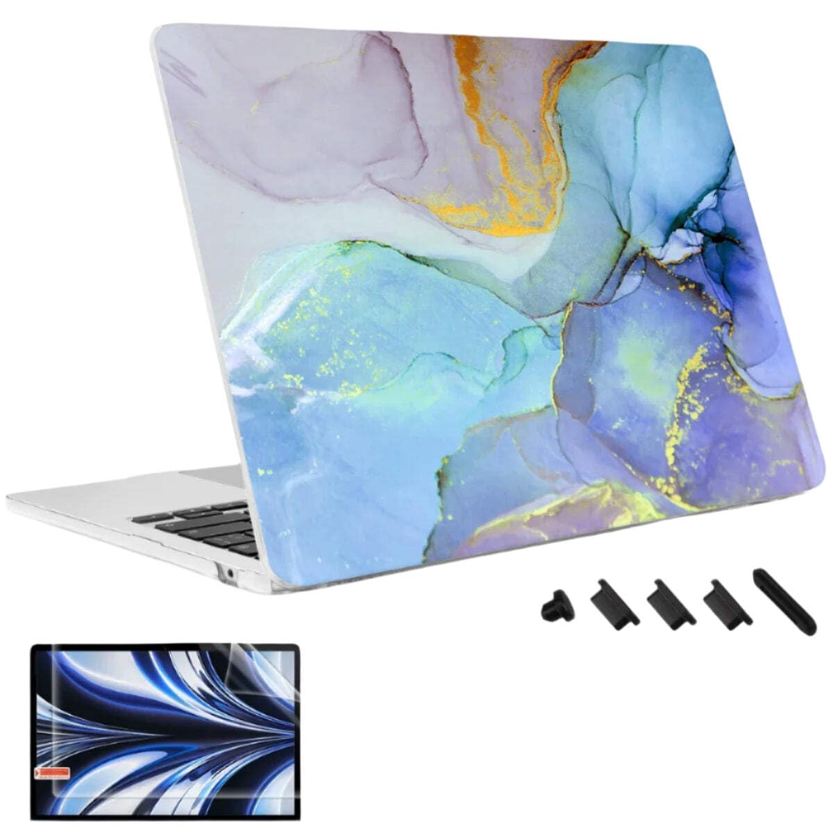 Funda rígida de plástico de mármol para MacBook M4 Air de 13 pulgadas A2337 A2179 A1932 para Mac Pro 13 15 16 2022 A2338 A2251 Color 4 Air 13 A2681 A3113