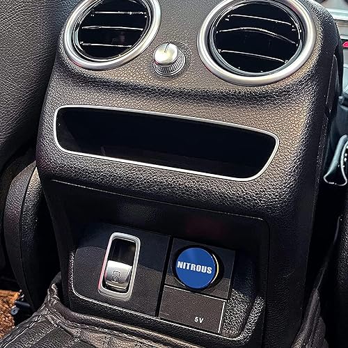 Image of Car Cigarette Lighter Plug, Billet Aluminum Dustproof NITROUS EJECT Button for Car, Standard 12V Universal Replacement Socket Cover Fits Most Vehicles and Boats