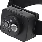 Caméra d'action montée sur la tête, 1080P Angle réglable Caméra de sport à petite tête, LED Caméra vidéo du corps portable avec bandeau élastique, support 128GB pour les sports de plein air