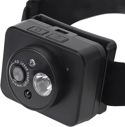 Miniatura 9 de ciciglow Cámara de acción montada en la cabeza, ángulo ajustable de 1080P, cámara deportiva montada en la cabeza pequeña, faro LED, cámara de video