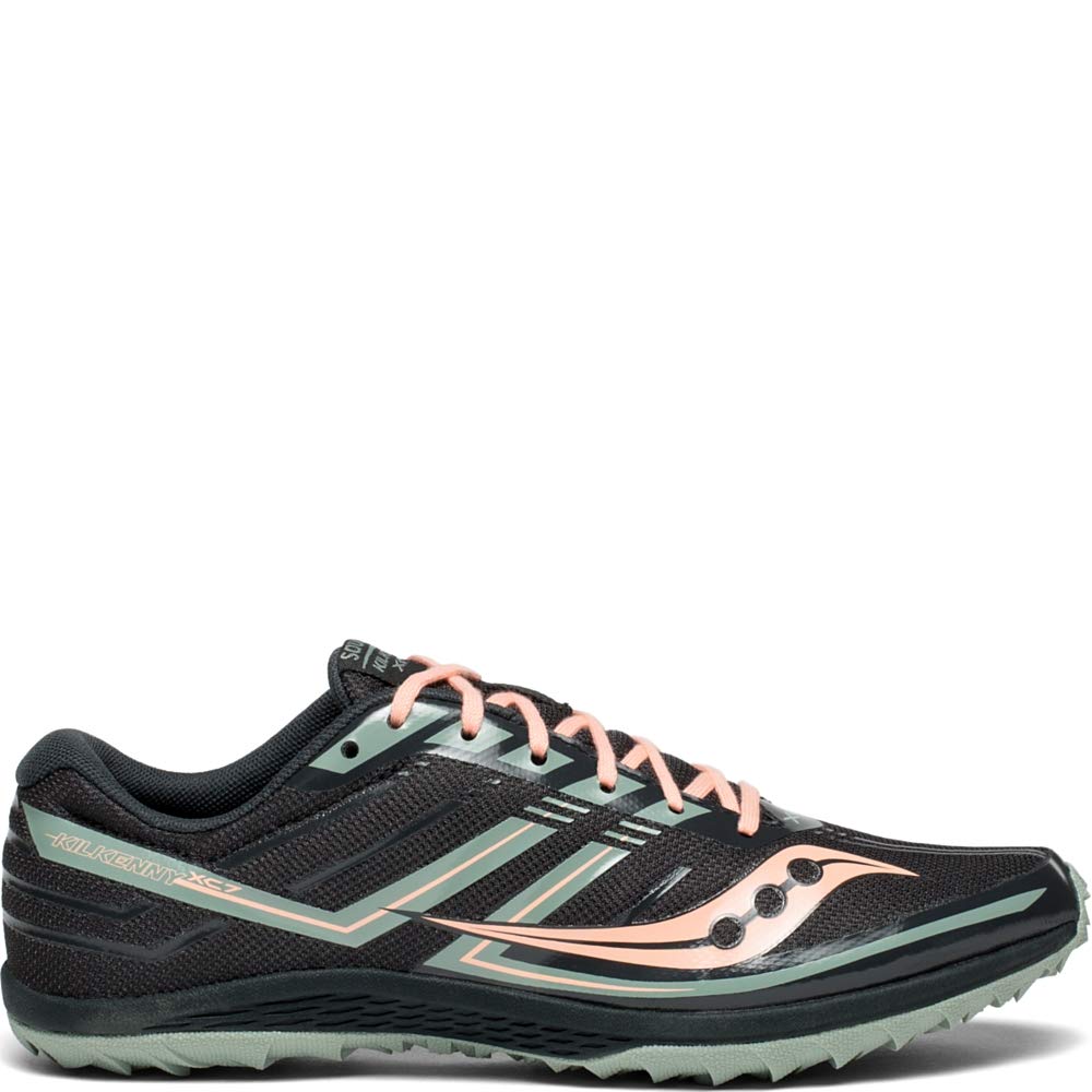 Saucony Women's Kilkenny XC7 Flat Track Shoe, Jet/Blush, 5.5 M US