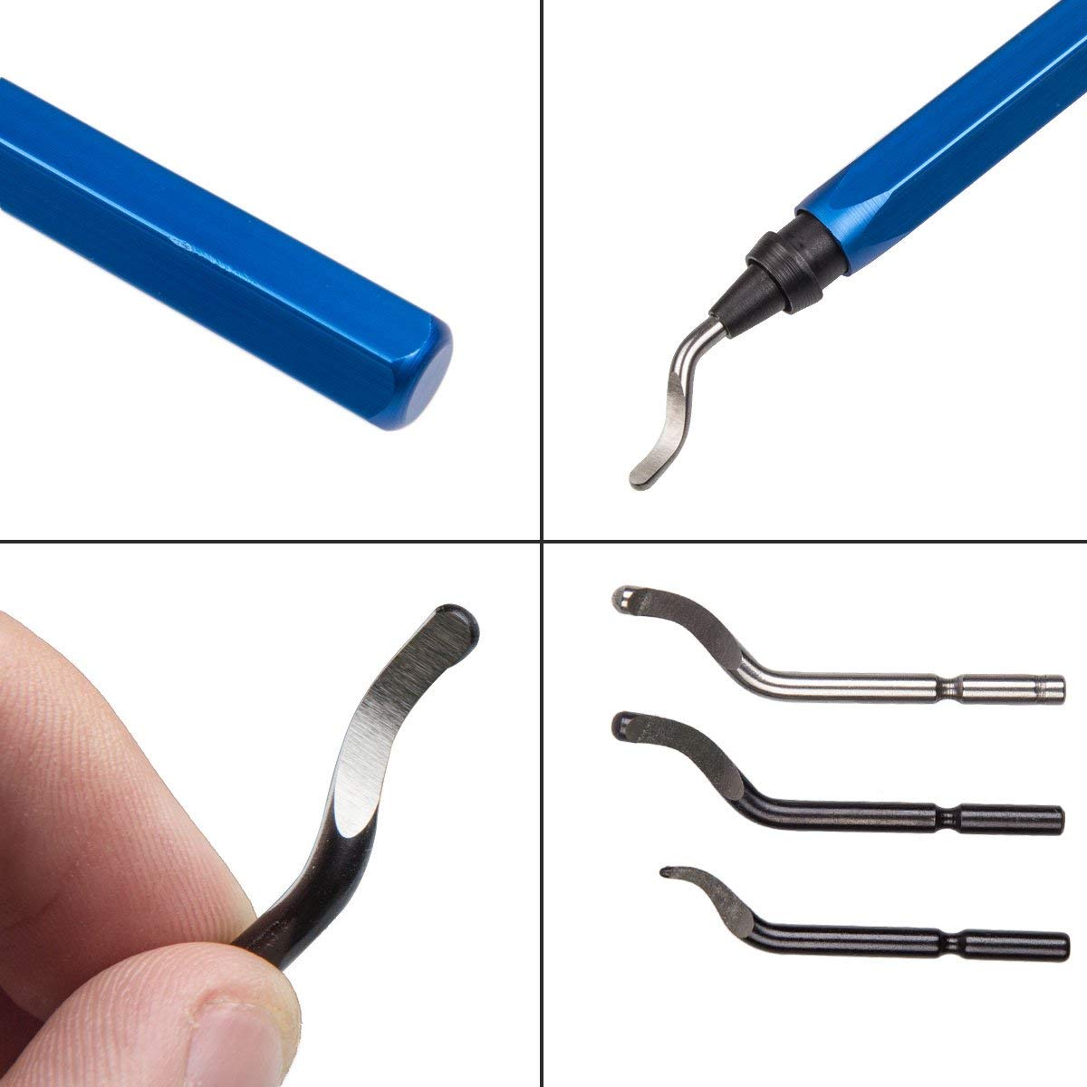 Acrux7 Metal Deburring Tool Kit, 15pcs Rotary Deburr Blades Set with