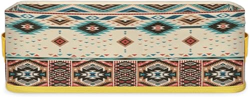 Miniatura 1 de Canastas de almacenamiento de baño plegables angostas Navajo mexicanas, cesta de papel higiénico con asas, contenedores de tela organizados para