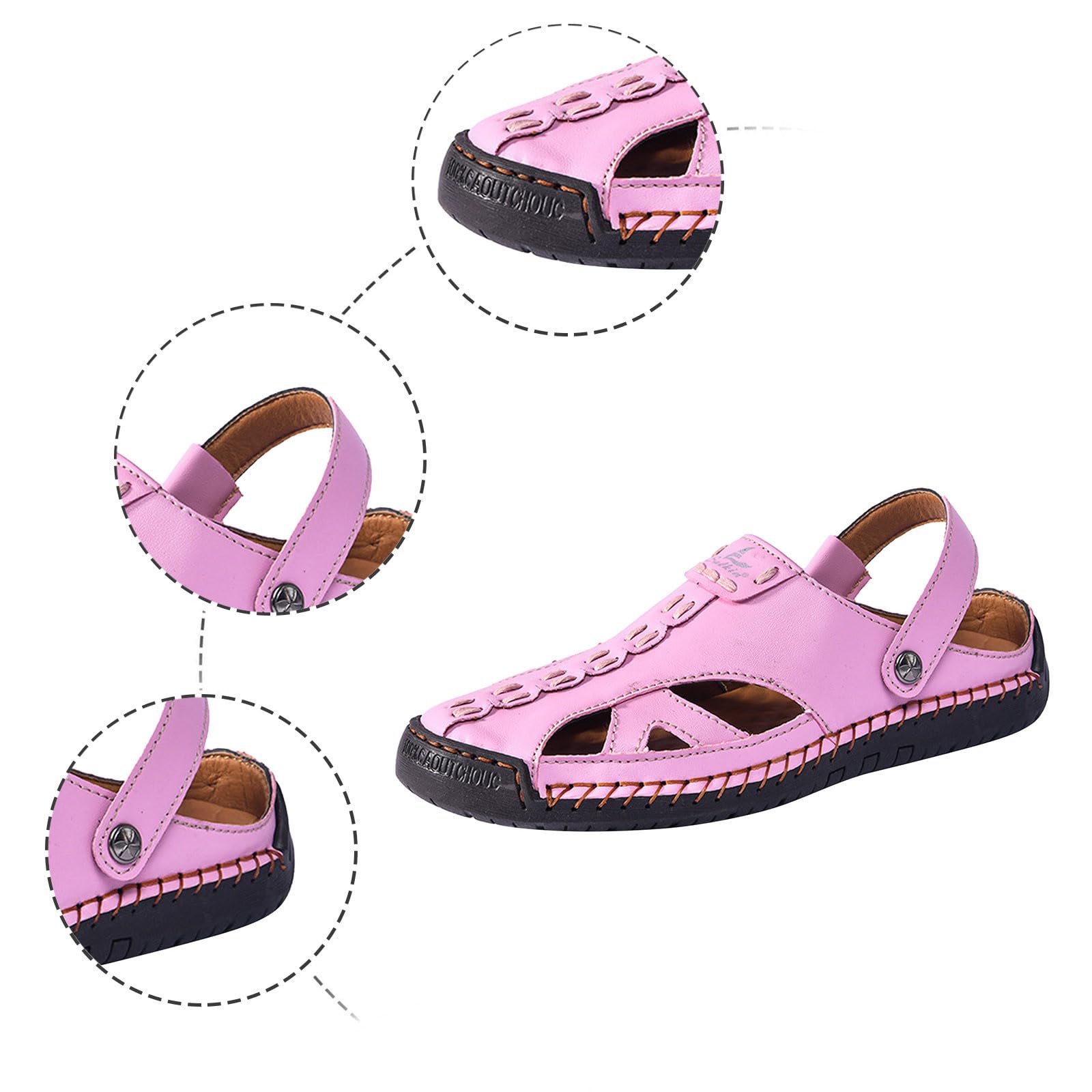Sandalias Playa Hombre Suela de Goma Malla Transpirable con Bandas Ajustables Senderismo Urbano Chanclas Piscina Zapas Calzado Sandalia Antideslizante Comodo para Surf Ciudad