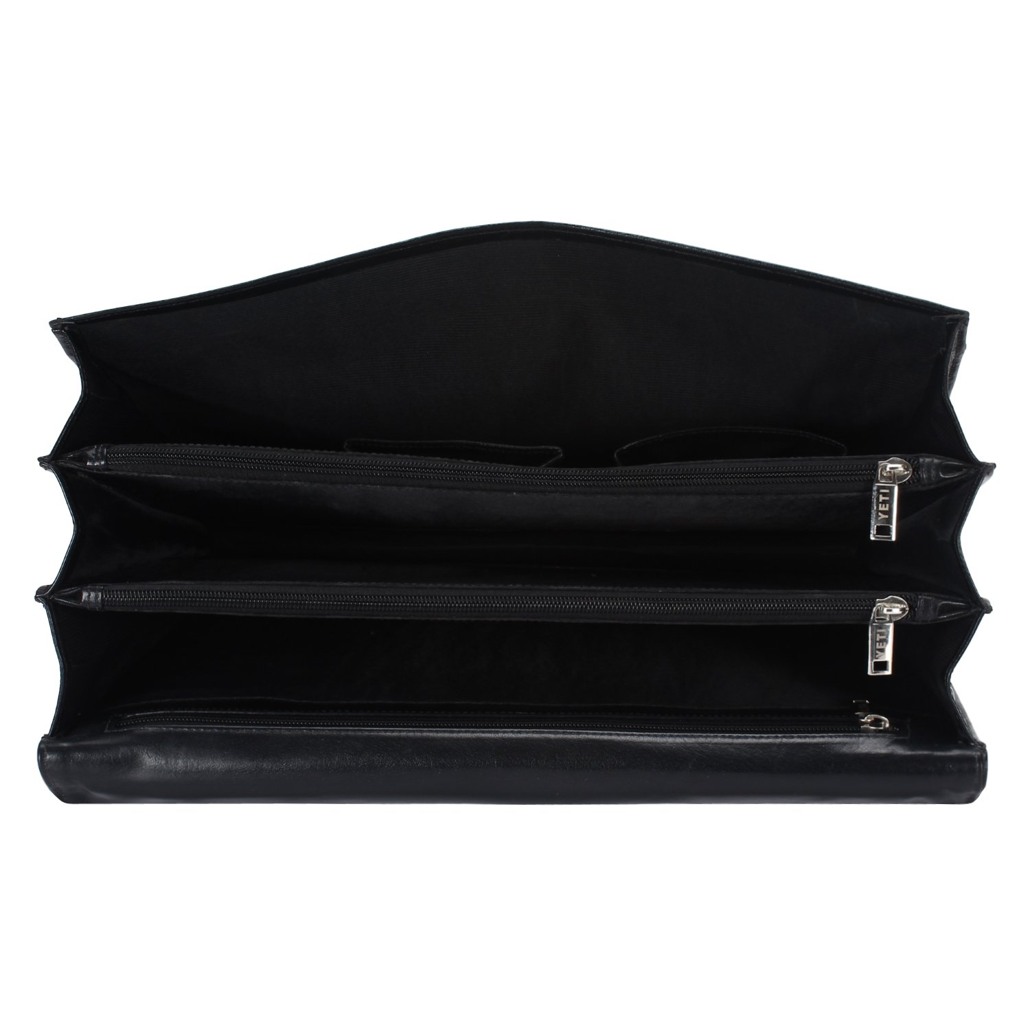 Lawyer's briefcase (black). Full grain, Buffalo Leather. Brass hardware, waterproof lining.