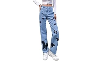 Butterfly Jeans for Women: Denim Dream with a Touch of Whimsy