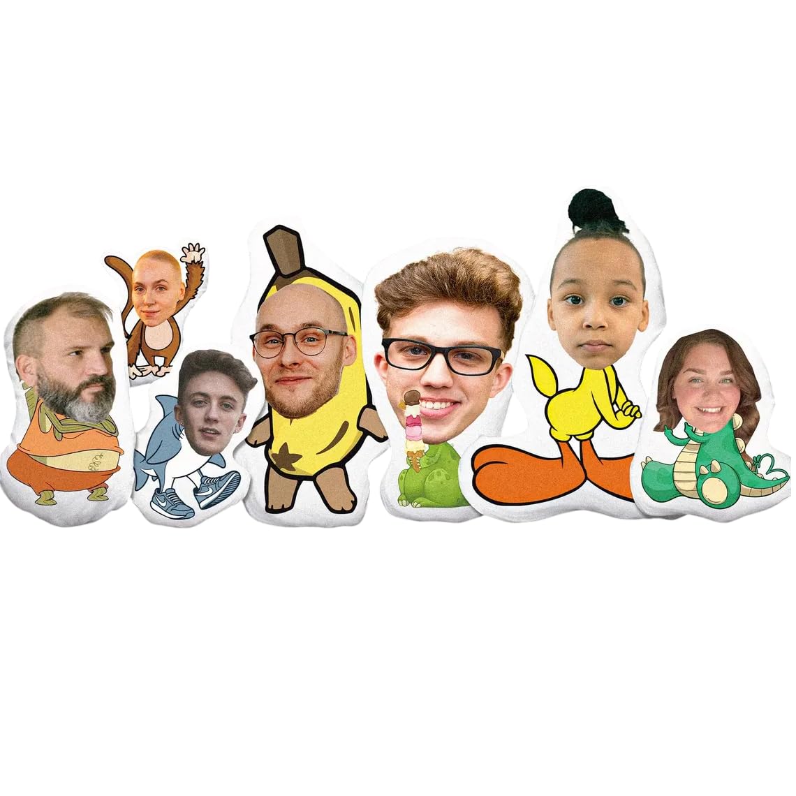 Personalised Photo Gift Funny Face Pillow - Unique Photo Gifts, Custom 3D Human Face Body Doll Cushion, Custom Plush Toy, Personalized