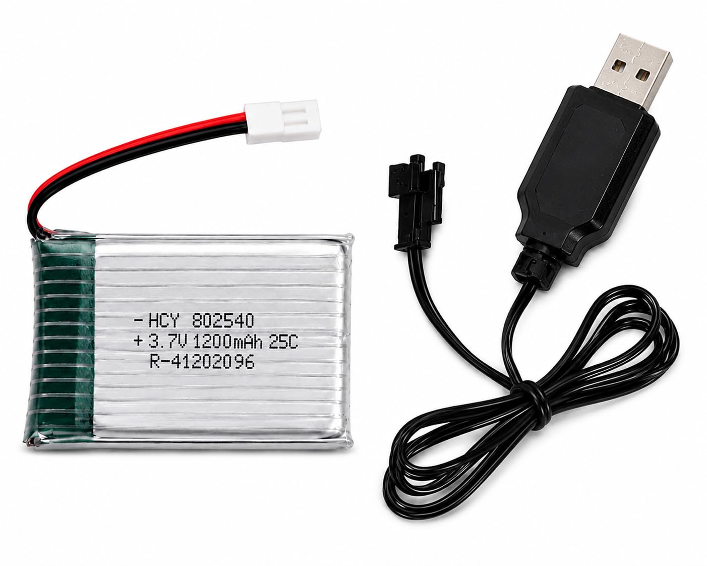 3.7V 1200mAh 25C LiPo Battery with SM Pin USB Charging Cable, Rechargeable Lithium Polymer Battery Pack for RC Helicopter, RC Drone, RC Boat and DIY Electronics Projects-image-17