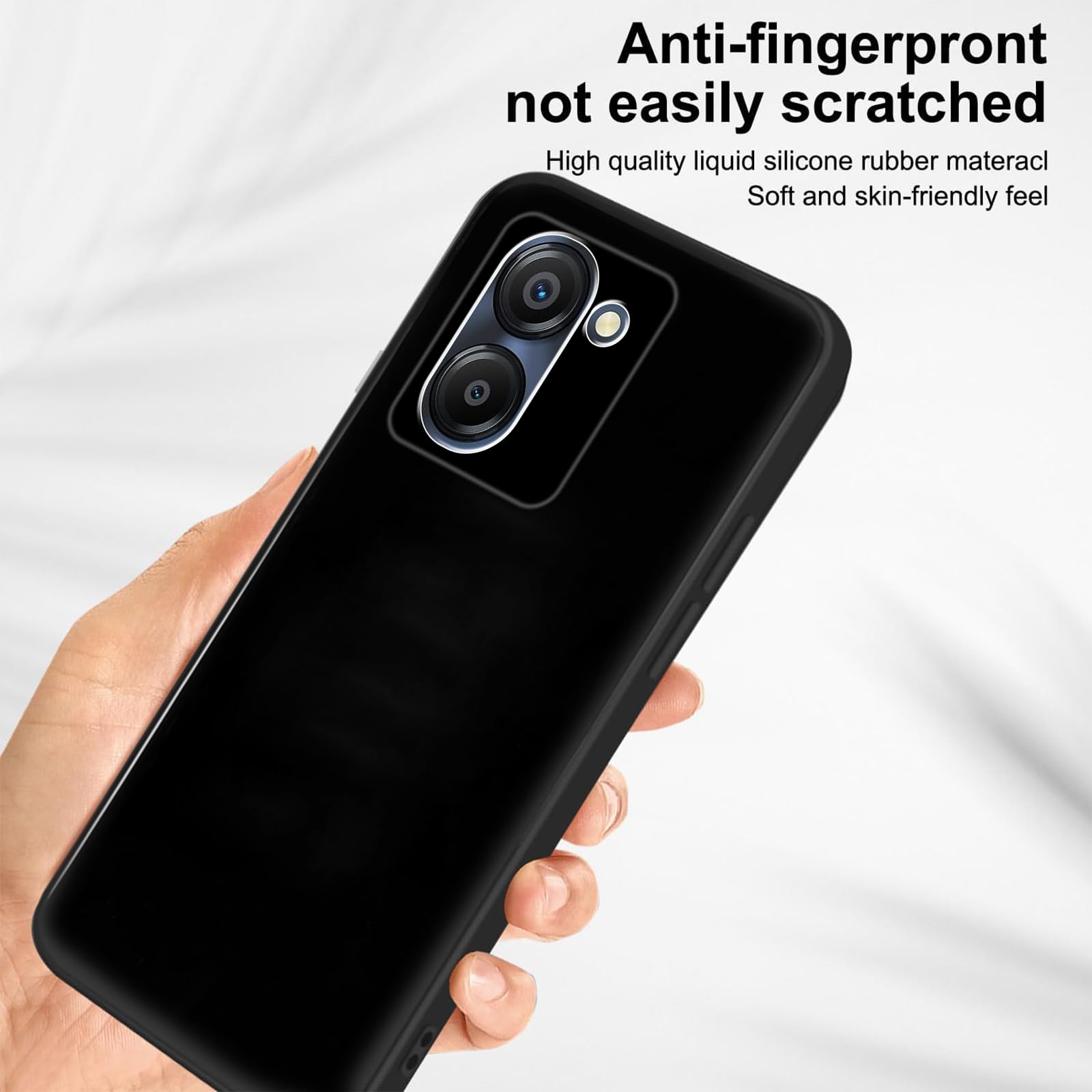 KUSINHOKA Case Compatible with OSCAL Modern 8/Blackview Color 8 + 2 Pack Screen Protector Tempered Glass,Anti Scratch,Drop Protection,Non Slip Soft TPU Thin Full Body Protective Phone Cover,Black - Image 3