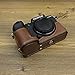 BMAOLLONGB X-S20 Case, Handmade PU Leather Half Camera Case Bag Cover Bottom Opening Version for Fujifilm X-S20 XS20 With Hand Strap (Coffee)