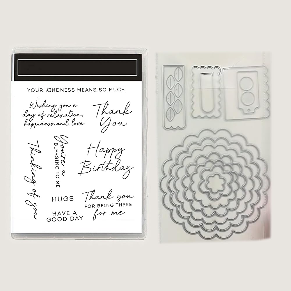 2026 Stamps and Dies for Card Making,Stamps and Dies Sets for Spring, 2025-2026 DIY Various Festivals Album Scrapbooking Birthdays Greeting Card (M7558) — view 14