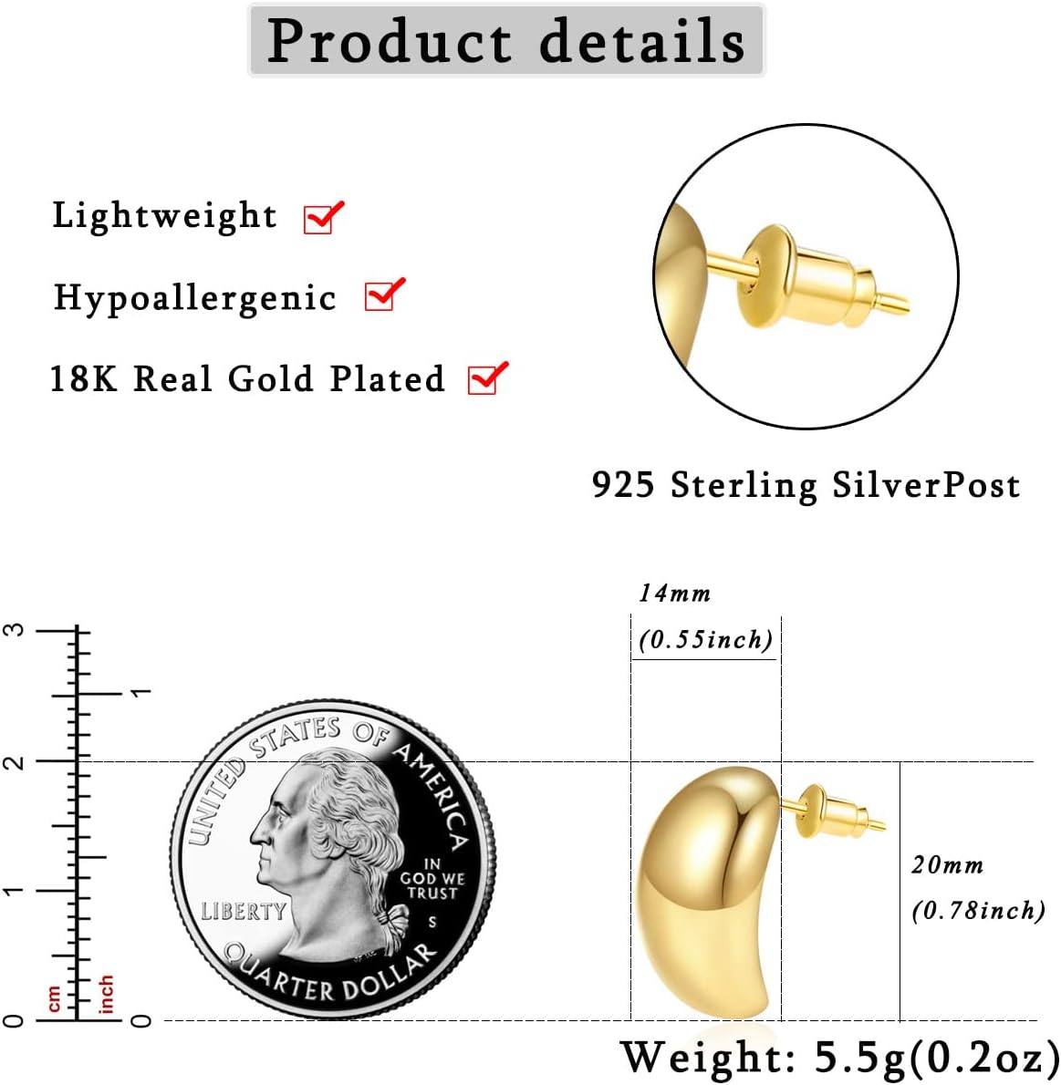 Chunky Hoop Earrings Thick Drop Earrings Teardrop Earrings Water drop Earrings Statement Earrings for Women - Image 6