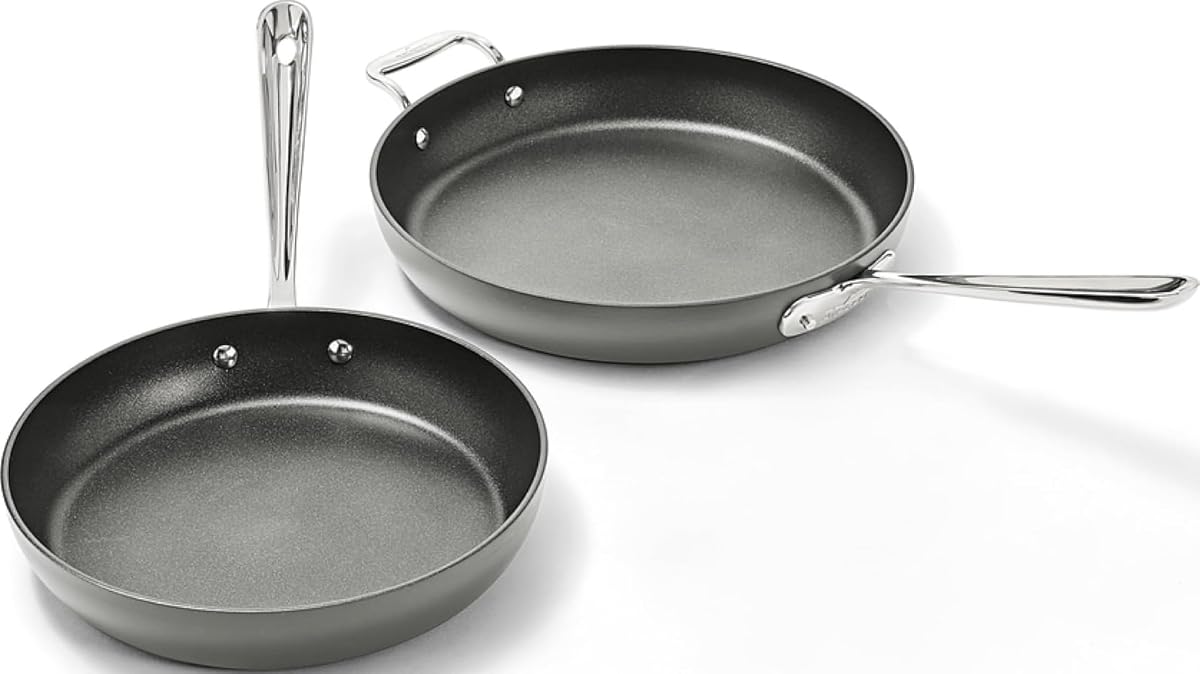 HA1 Nonstick Fry Pan Set with lids, 4-Piece Set | Versatile frying pans set with glass lids, Scratch-Resistant Exterior, Dishwasher safe, Oven Safe up to 500°F