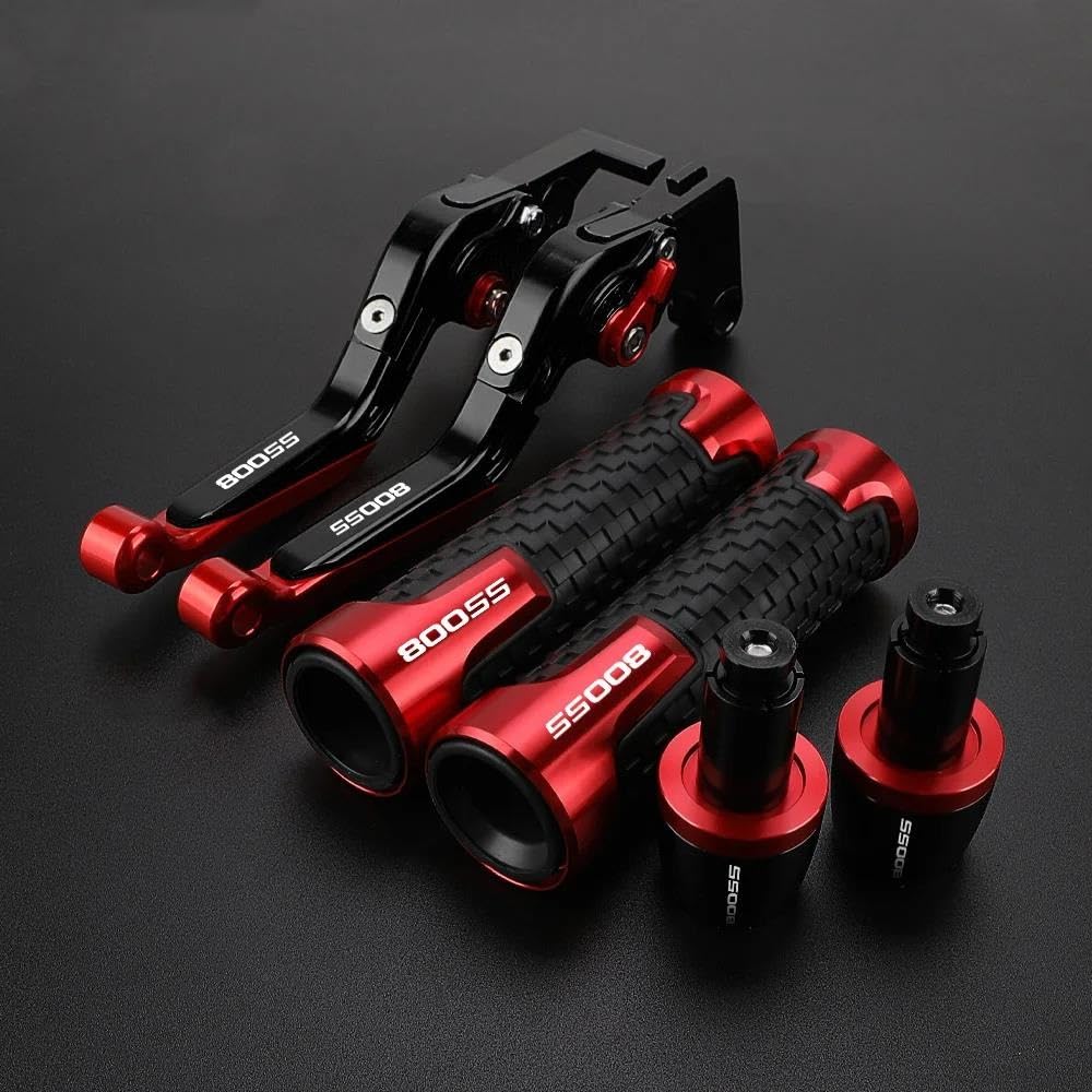 Kupplung Motorrad Für Ducati 800SS 2003 CNC Einstellbare Bremse Kupplung Hebel Lenker knöpfe Griff Hand Grip Enden(Red5)