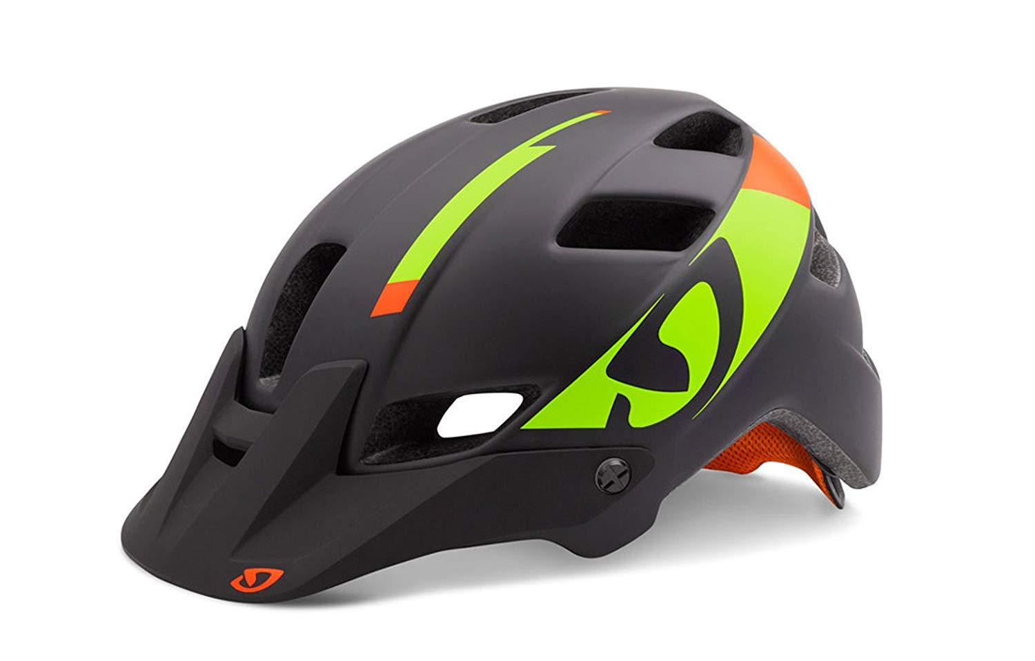 Giro Casco bicicletta per adulti, Unisex, Fahrradhelm Feature, Mat Black/Lime/Flame, S