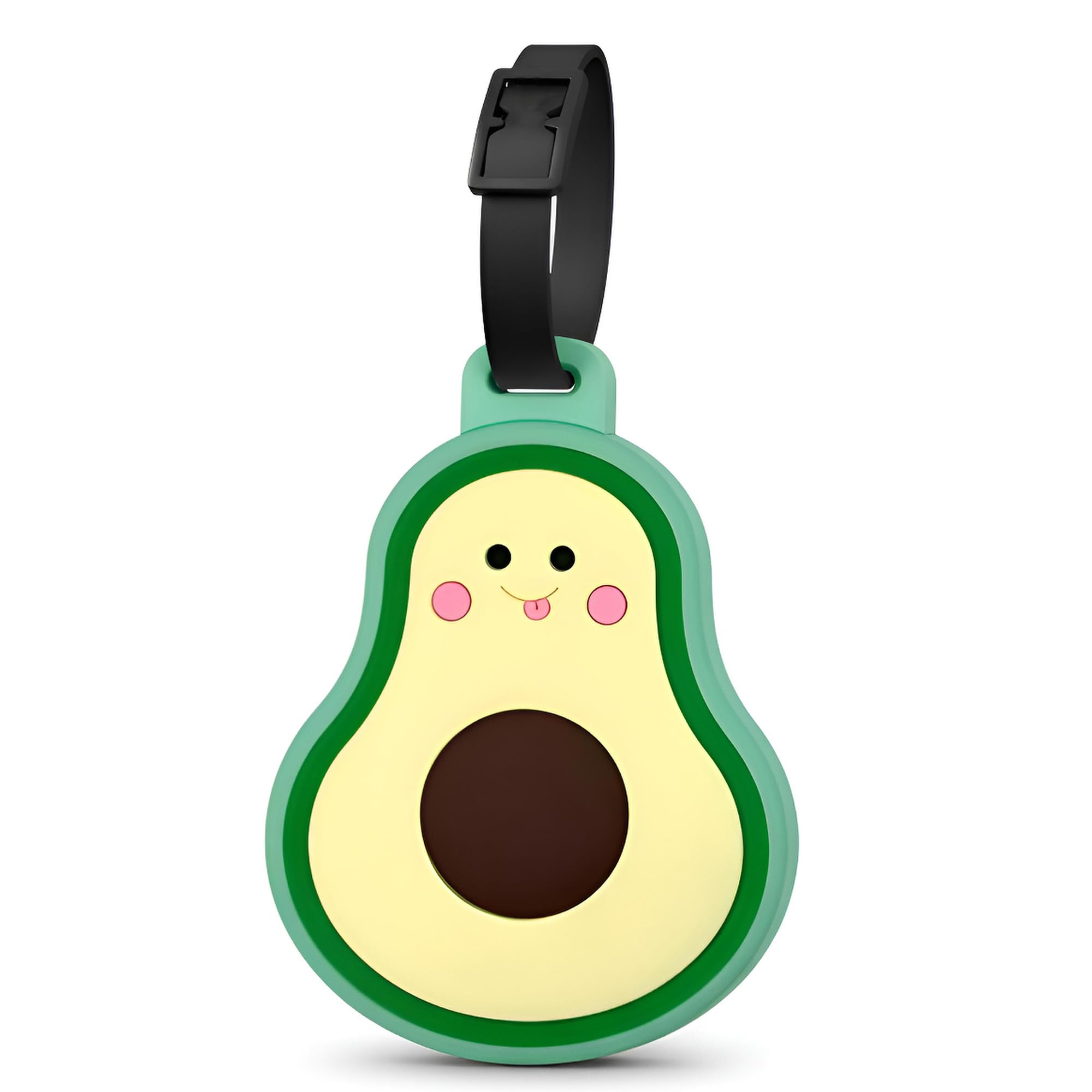 Cute Avocado Luggage Tag – Durable Silicone Bag ID Name Label for Suitcases & Backpacks, Easy-to-Spot Travel Tag for Kids & Adults, School Trips,