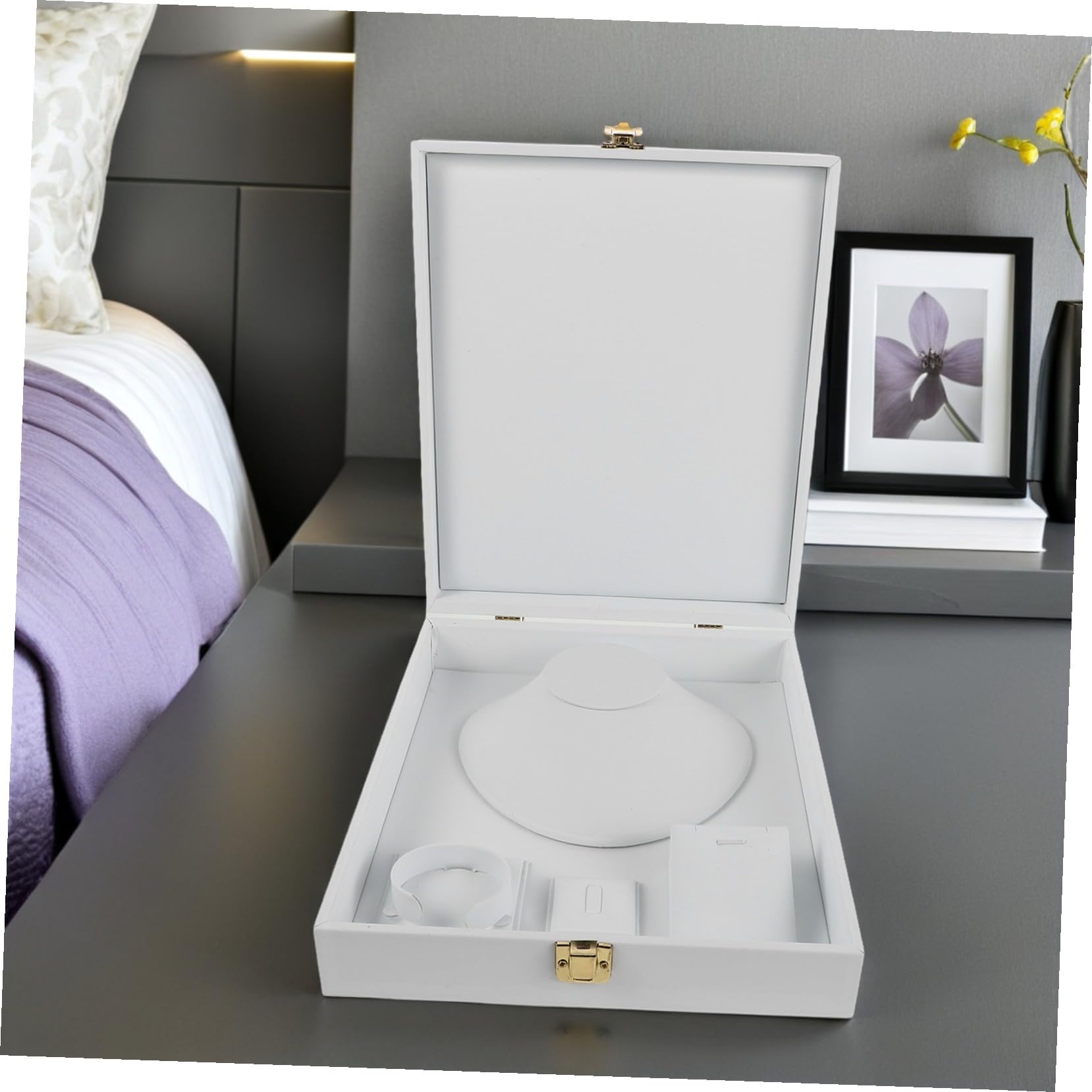FOMIYES Caja De Almacenamiento De Joyas A Prueba De Polvo Organizador De Collares Organizador De Joyas Para Collares Y