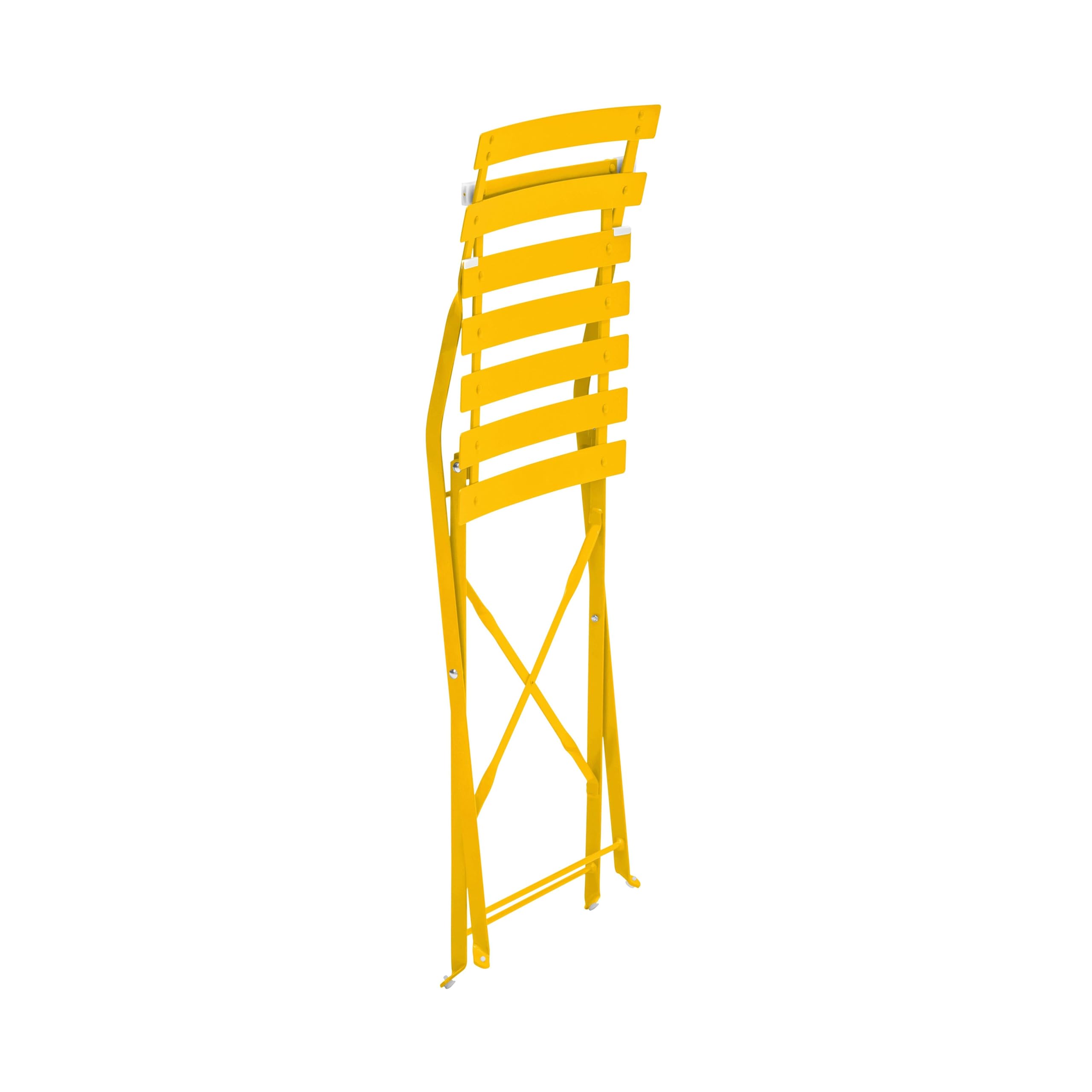 Oviala Lot de 2 chaises Pliantes en Acier Jaune