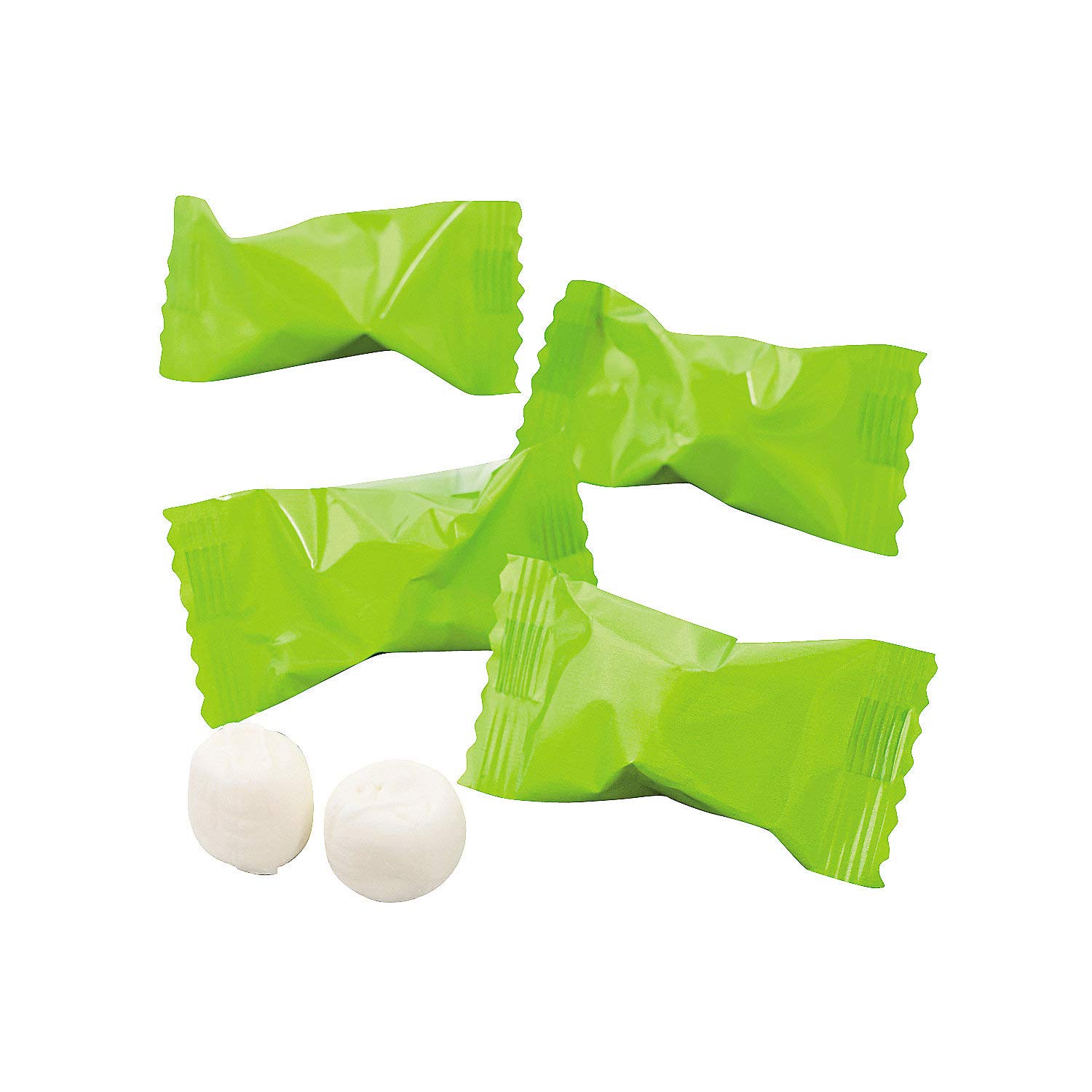 Classic Buttermint Candy (bulk set of 104 individually wrapped mints) Great for Parties, Weddings, Grand Events and Businesses, Lime Green