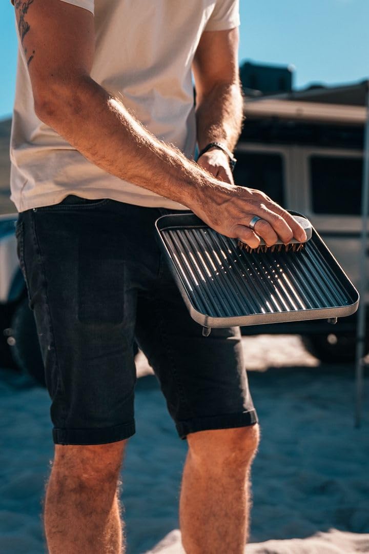 CADAC 2-Cook 3 Fornello da Campeggio Portatile - 30 mBar - Grill da Tavolo a 2 Fuochi con Accensione Piezoelettrica, Termocoppia di Sicurezza, Paravento e Borsa da Trasporto per Cucina all’Aperto