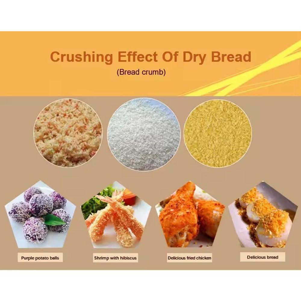 Commerial Electric Bread Crumbs pulverizer stainless steel cheese grater grinder grinding machine bread crumb mill (220v)