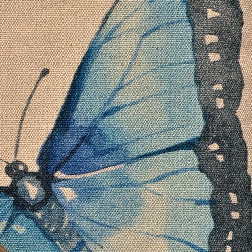 Blue Morphal Pattern - Wristlet Wallets for Women, Crossbody Sling Bags,100% Cotton Canvas, Cotton Canvas Purses3