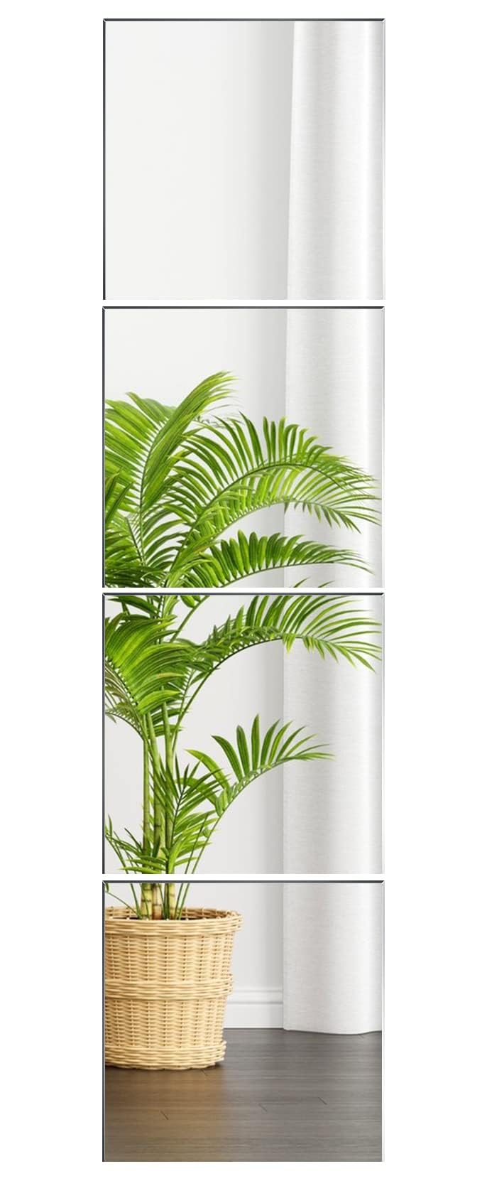 EONAZE Self Adhesive Mirror Tiles Full Length Mirror Stickers Plexiglass Stick On Mirrors for Walls Wardrobe Doors Full Body Long Wall Mirrors for Makeup Home Workout Gym Hallway