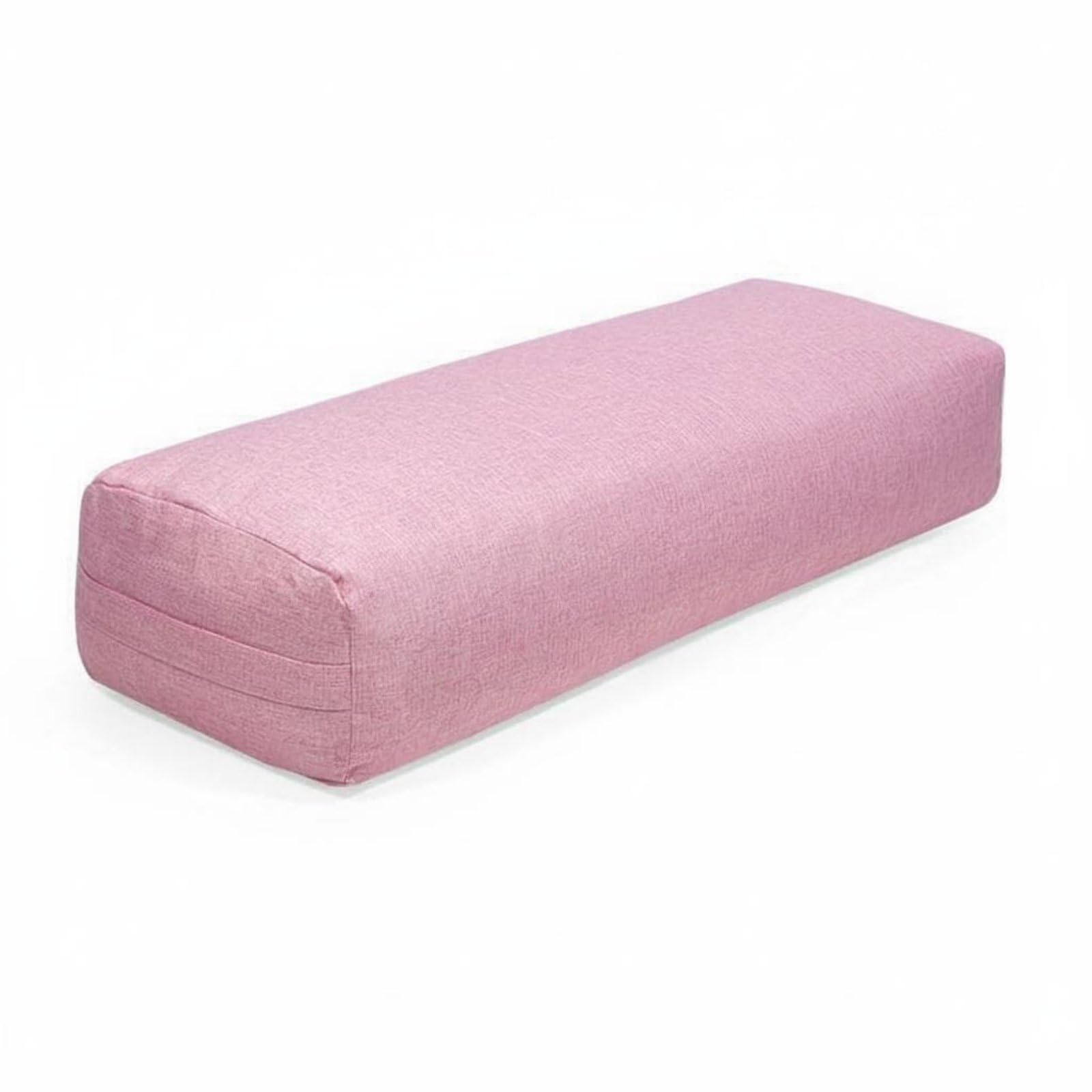 High-Density Stretch Support Pillow Removable Cover Iyengar Easy to Clean Rectangular Meditation Cushion for Beginners, Yogis, Home Gym, Pink | Yoga Props & Pilates Fitness, Running-image-33
