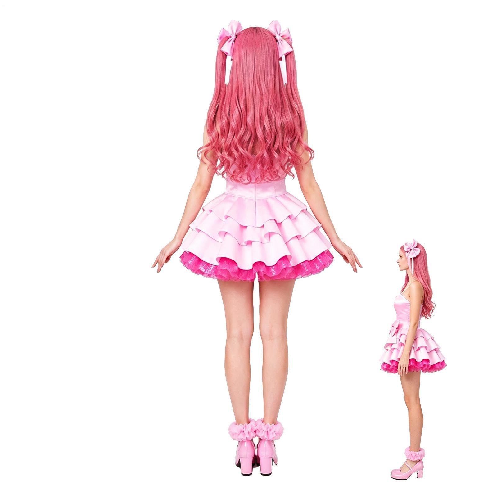 Halloween Dress Up Role Play zestaw z akcesoriami Cosplay Gown | Plus Size kostium Cosplay Gown Fits 3XL Body Tailoring Holiday Party Club Night Festival Events Perfect With Style