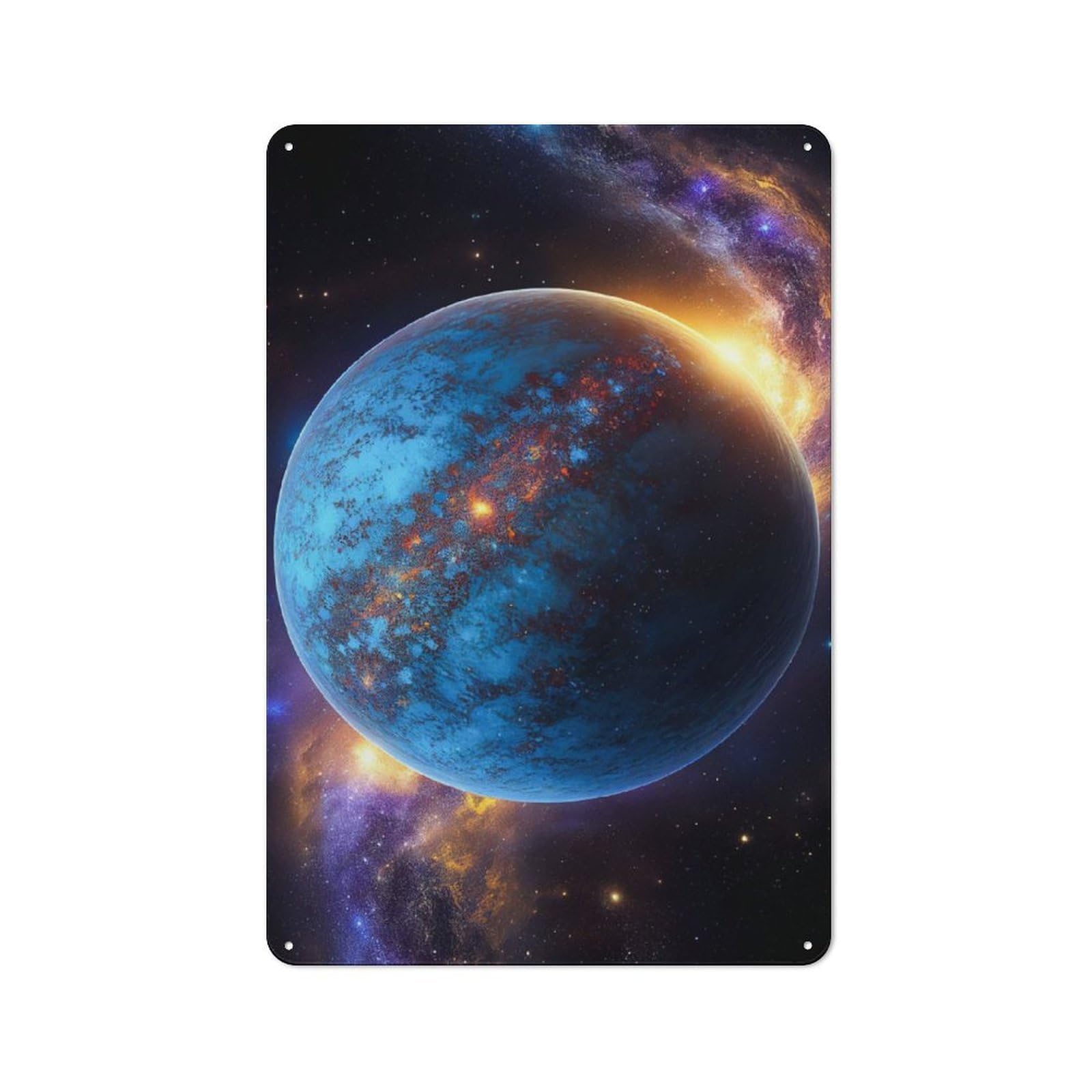 Junmoney Galactic Aftermath Tin Wall Plaque 30X20cm With For Dining Room Or Kitchen, For Vintage Wall Decor Fans, For Themed Room Decoration