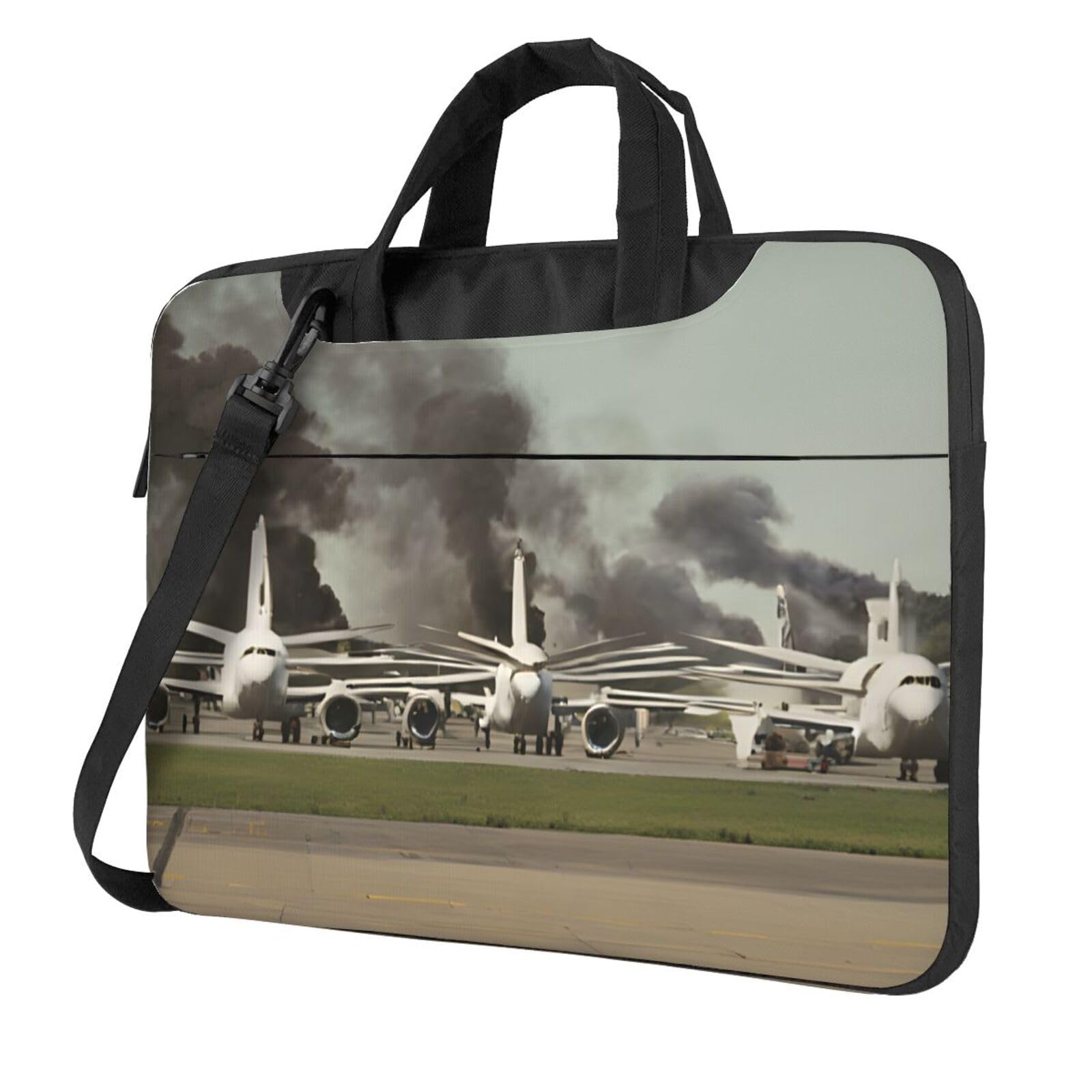 Sacoche à bandoulière pour ordinateur portable 15.6 Jet Fighter dans le train - 8